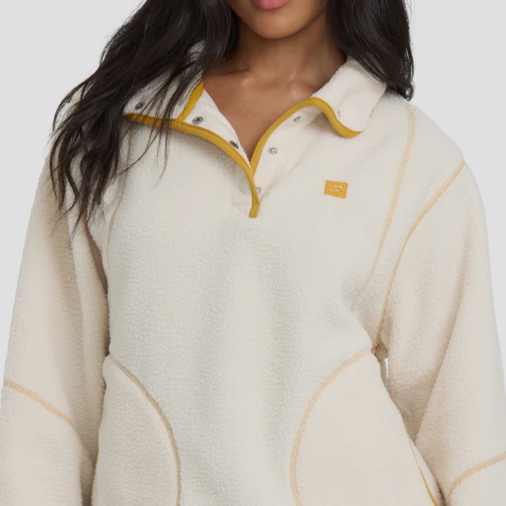 Billabong Streamer Half Snap Sherpa Fleece Pullover - Picture 2 of 4
